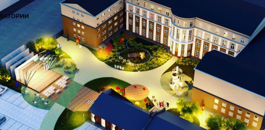 Эскизный проект благоустройства двора Новосибирской государственной консерватории имени Глинки