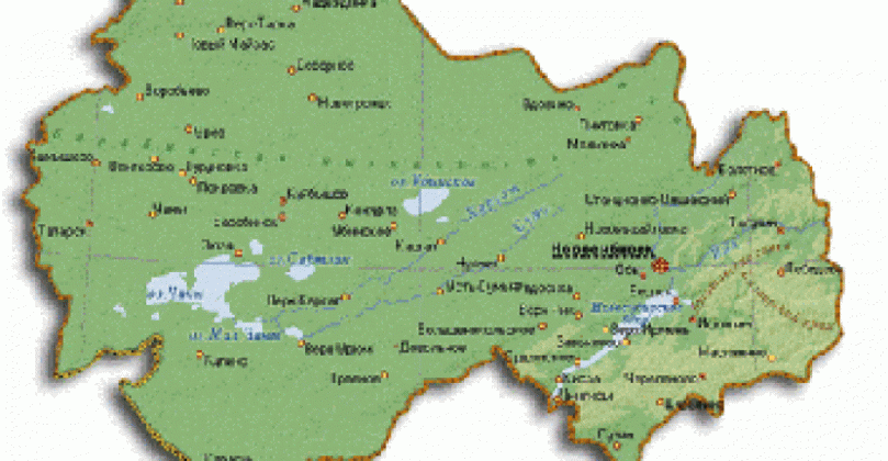 Контурная карта новосибирской области для печати