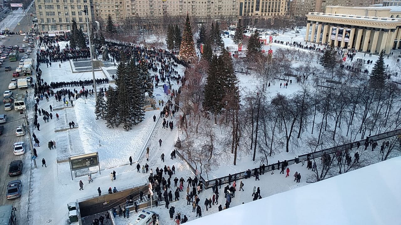 Сколько было задержанных и незадержанных 23 января новосибирцев?