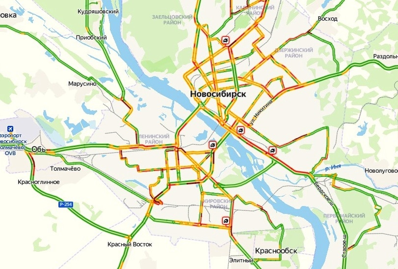 Карта онлайн новосибирск транспорт на карте онлайн