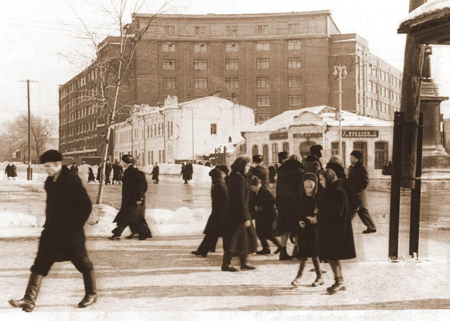 Новосибирск площадь Ленина 1950 год