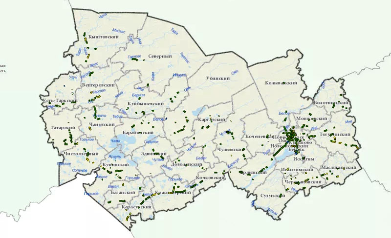 Карта автомобильных дорог новосибирской области