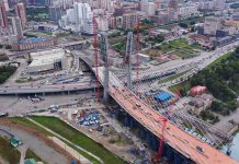 В Новосибирске завершается монтаж вантовой системы нового моста