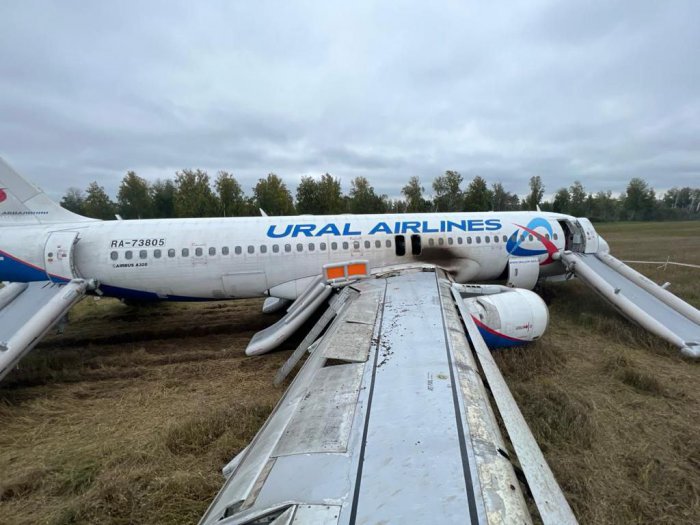 12 сентября борт Airbus A320 экстренно приземлился на пшеничное поле в Новосибирской области