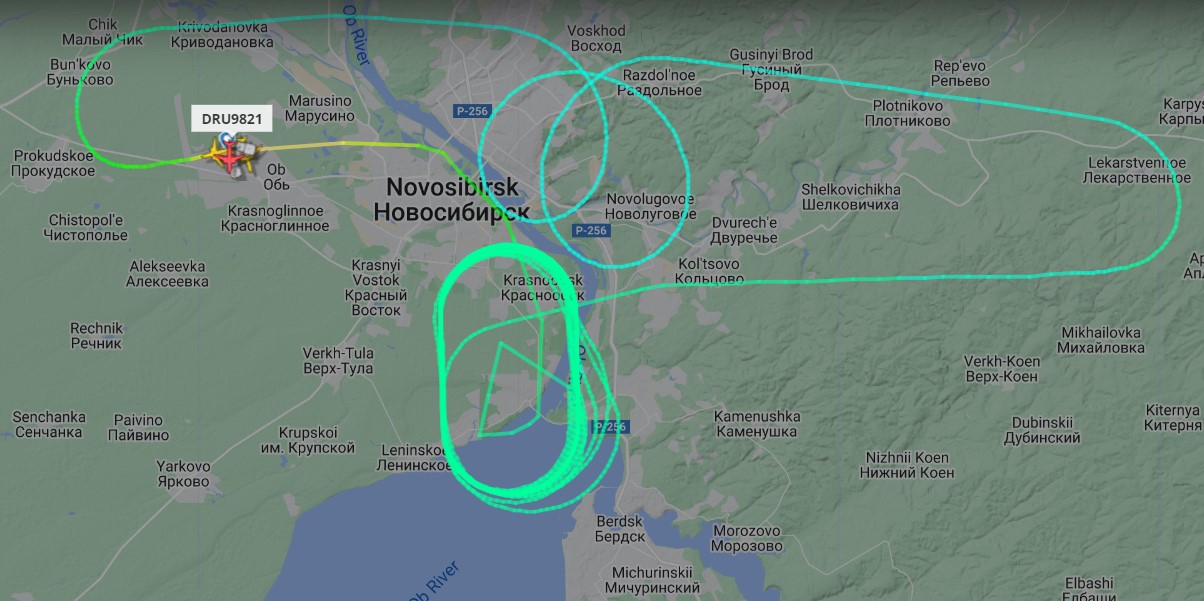 Самолет два часа кружил над Новосибирском и вернулся в Толмачево