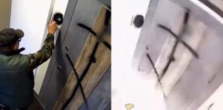 Варфоломеевская ночь: Новосибирец нарисовал крест на двери соседей и поджег ее