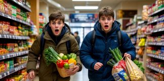 Курьёз в новосибирском супермаркете: один студент-воришка пришёл выручать другого, оба попались