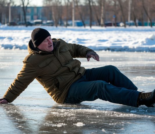 Новосибирцы получили более 1,5 тысячи травм из-за гололёда