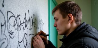 Новосибирца арестовали за надпись фломастером на стене общежития