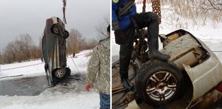 Машину с трупом достали из новосибирского озера спустя 13 лет