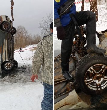 Машину с трупом достали из новосибирского озера спустя 13 лет