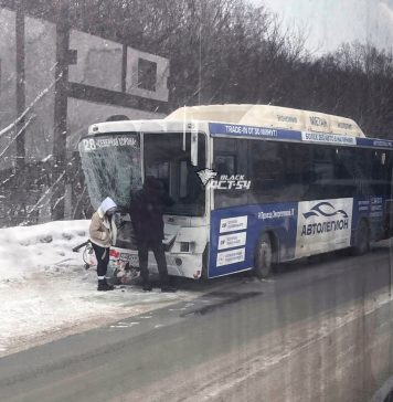 Автобус и грузовик столкнулись лоб в лоб на дороге Новосибирска