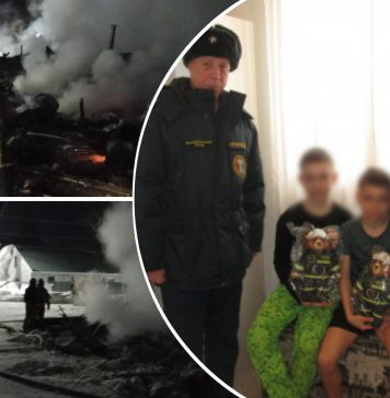 Два ребёнка спаслись из горящего дома на станции Мочище под Новосибирском