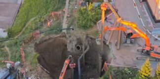 В провале на «Горском» после ливня произошло обрушение грунта